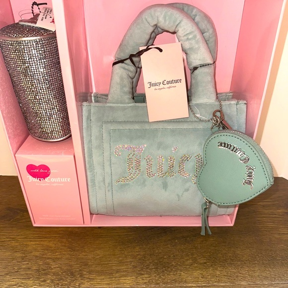 Juicy Couture Light Blue Tote Bag Gift Set - Picture 1 of 7